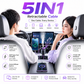5-in-1 Car Charger with Fast Charging, LED Ambient Light, Air Freshener & Starlight Projector – 45W