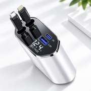 4-in-1 Fast Car Charger 120W | Voltage Display