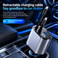 4-in-1 Fast Car Charger with Digital Voltage Display | Multi-Device Charging | 120W Fast charger